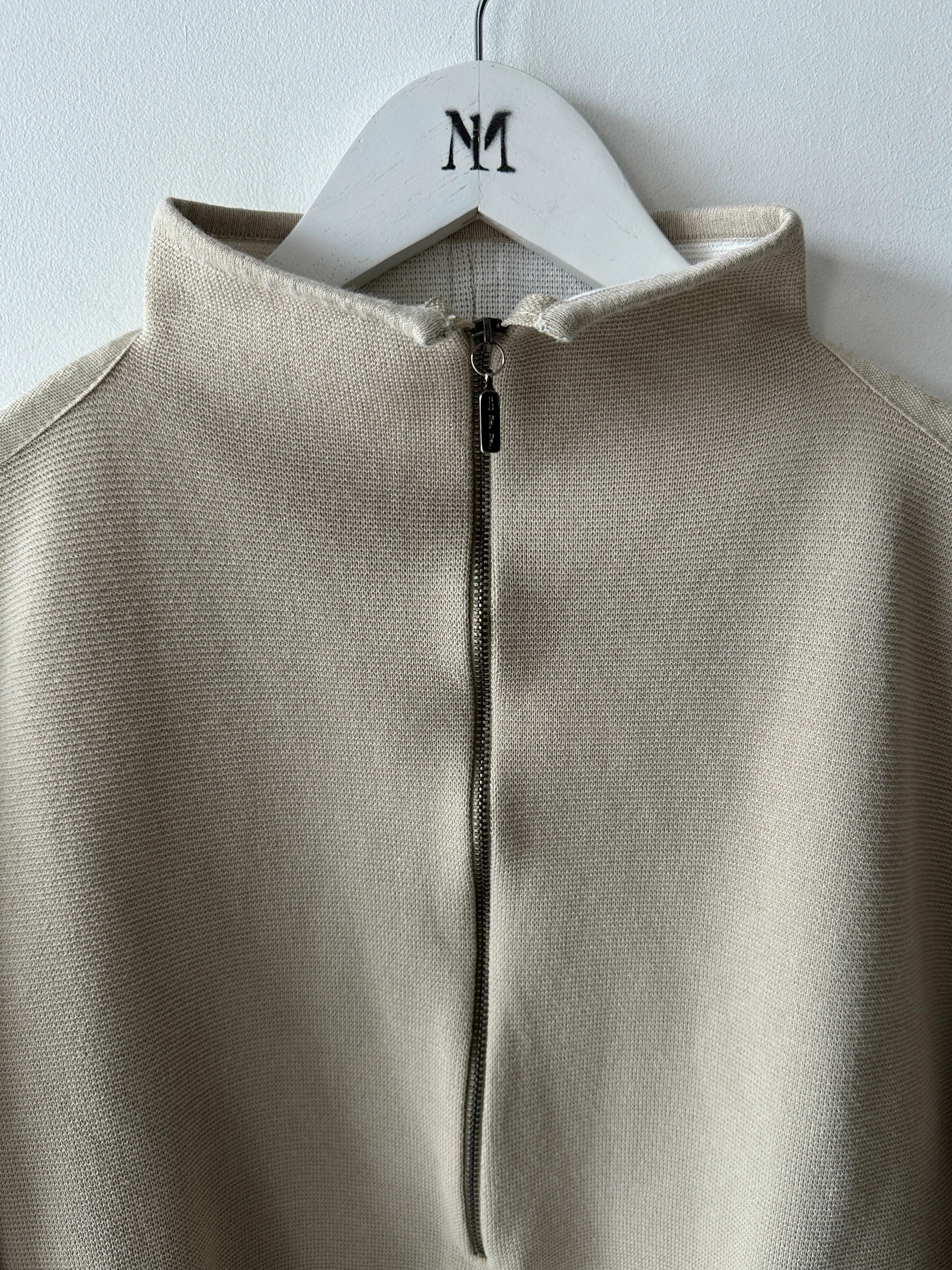 GIANFRANCO FERRÉ - 1990s TEXTURED KNIT CROP FIT PULLOVER