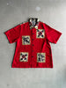 KANSAI 02 KANSAI YAMAMOTO - 1980s RARE SATIN HALF SLEEVE SHIRT