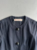 MARNI - 1990s COLLARLESS JACKET WITH PEPLUM HEM