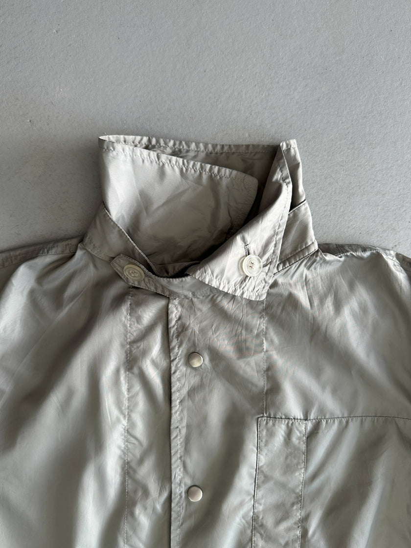 ISSEY MIYAKE WINDCOAT - 1980s FOLDABLE LONG WINDBREAKER JACKET
