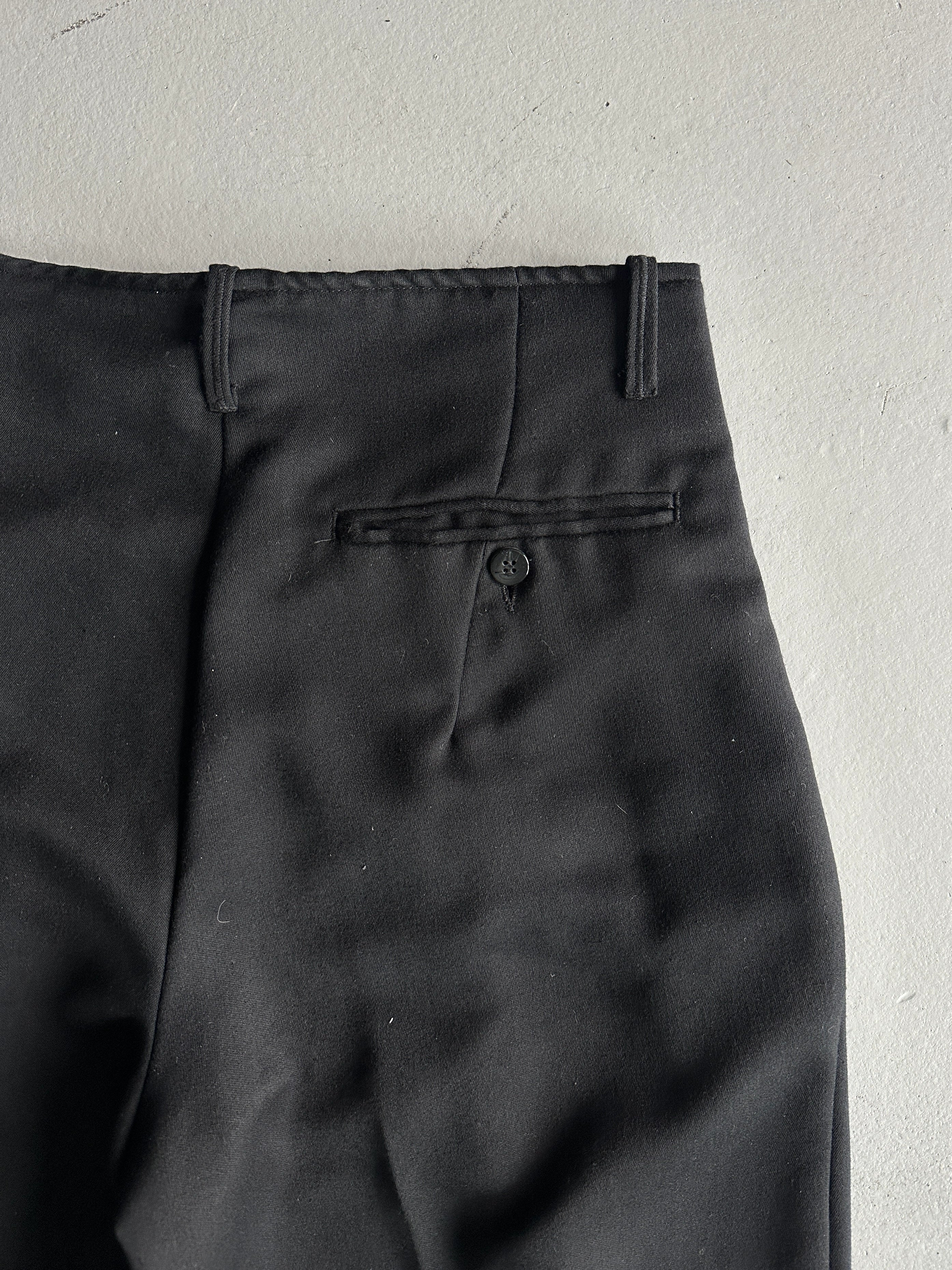 1990s FRONT PLEATS HIGH WAIST TAILORED TROUSERS