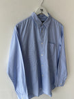 COMME DES GARÇONS - 2000s LONG SLEEVE SHIRT WITH TONAL EMBROIDERED DETAILS AT FRONT
