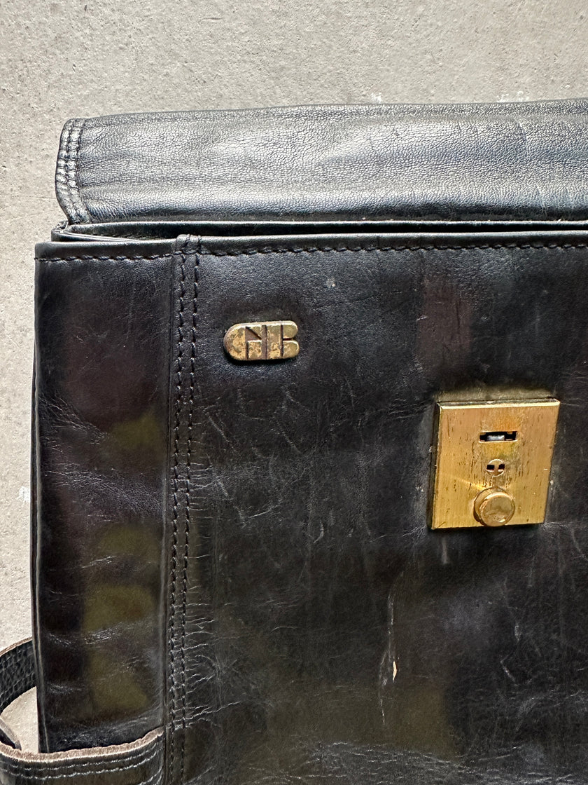 1970s LEATHER HANDBAG