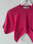 GAETANO NAVARRA - 1990s CROP FIT KNIT TOP WITH V CUT HEM