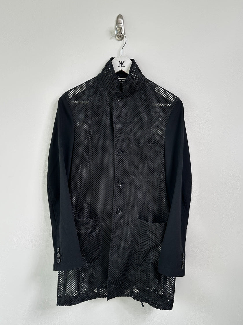 COMME DES GARÇONS - S/S 2025 PERFORATED MESH JACKET WITH CONSTRASTING SLEEVE