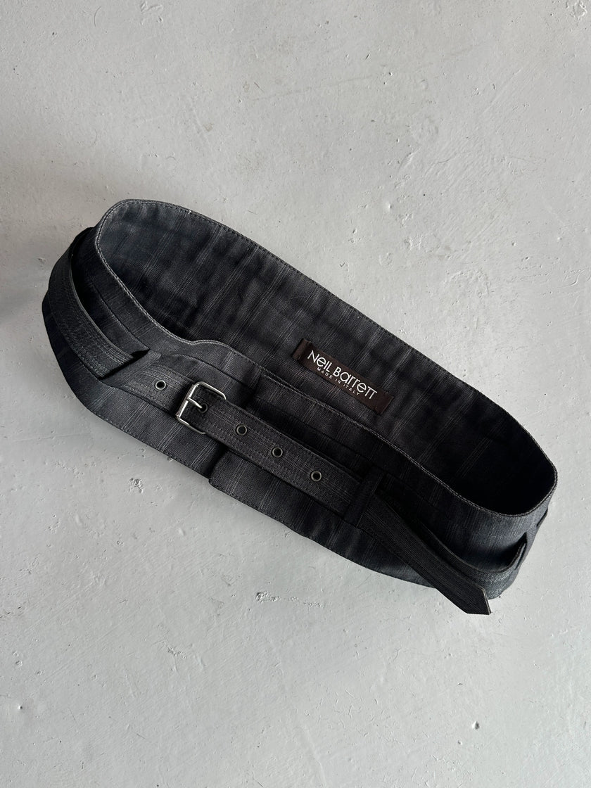 NEIL BARRETT - early 2000s LINEN WAIST BELT