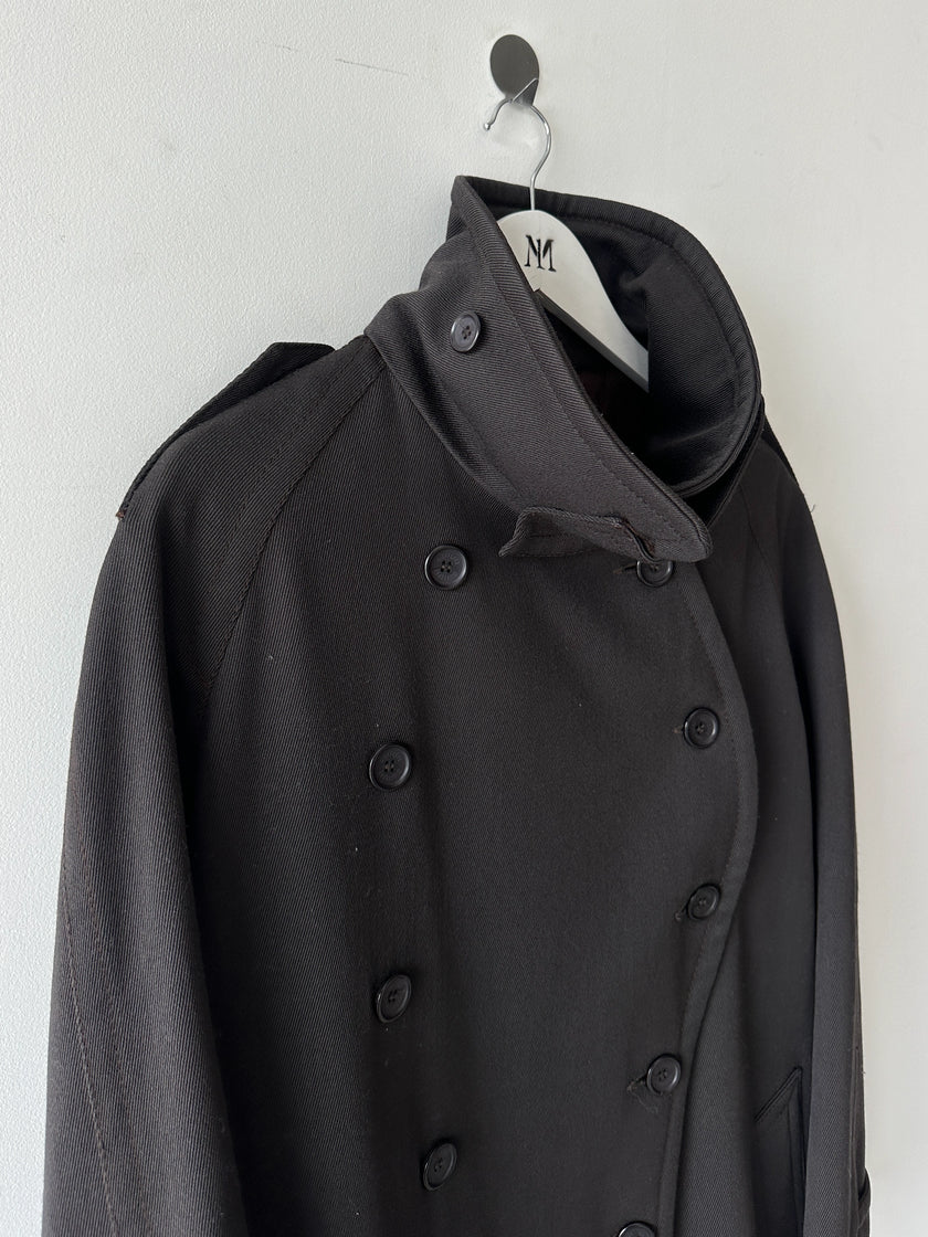GIANFRANCO FERRÉ - 1990s DROPPED SHOULDERS FUNNEL NECK COAT