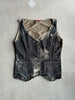 1990s DENIM LOOK PANELED VEST GILET