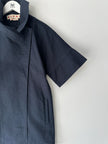 MARNI - early 2000s WIDE SHORT SLEEVE JACKET WITH ASYMMETRICAL FRONT CLOSURE