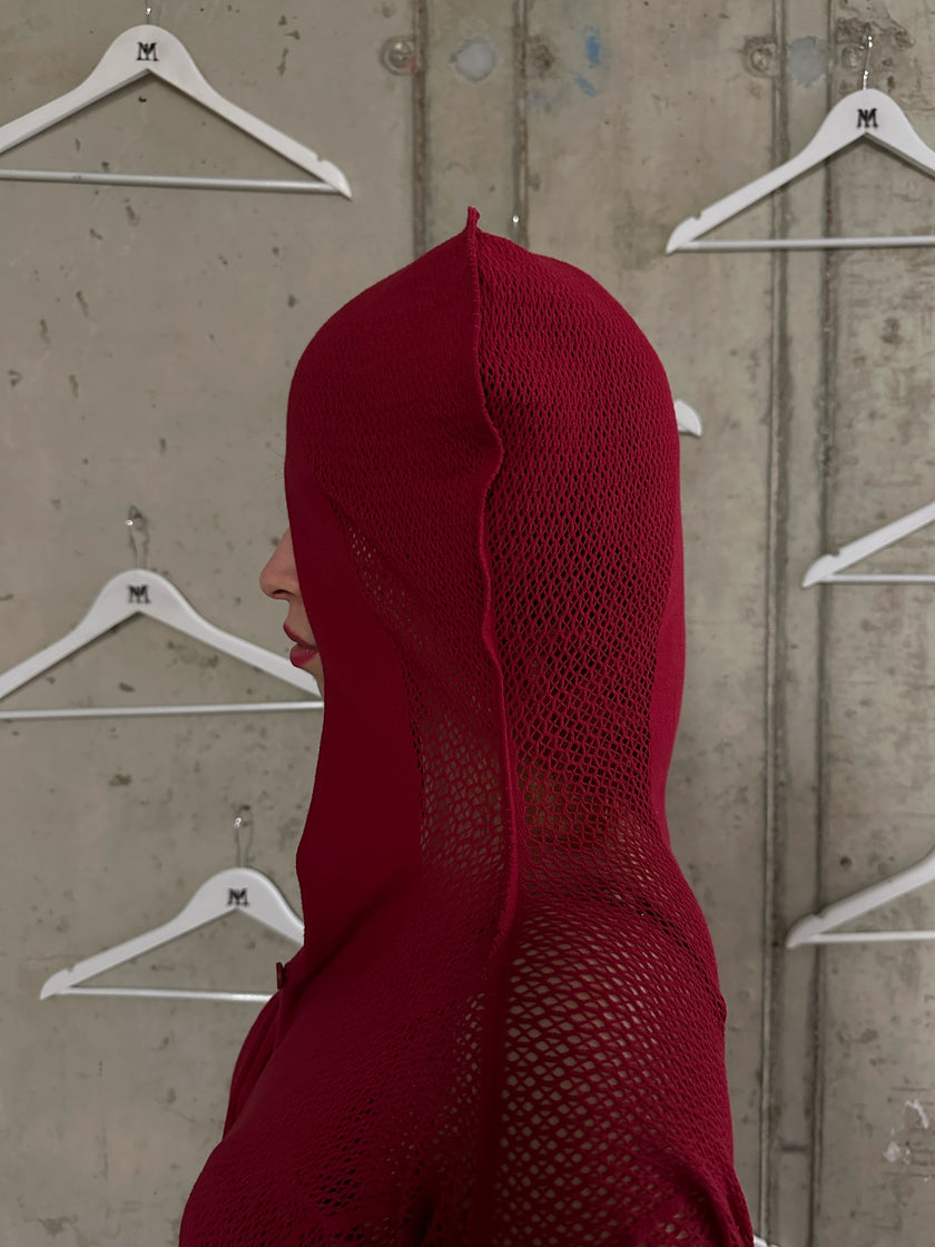 ISSEY MIYAKE - 2000s MESH KNIT LONG CARDIGAN