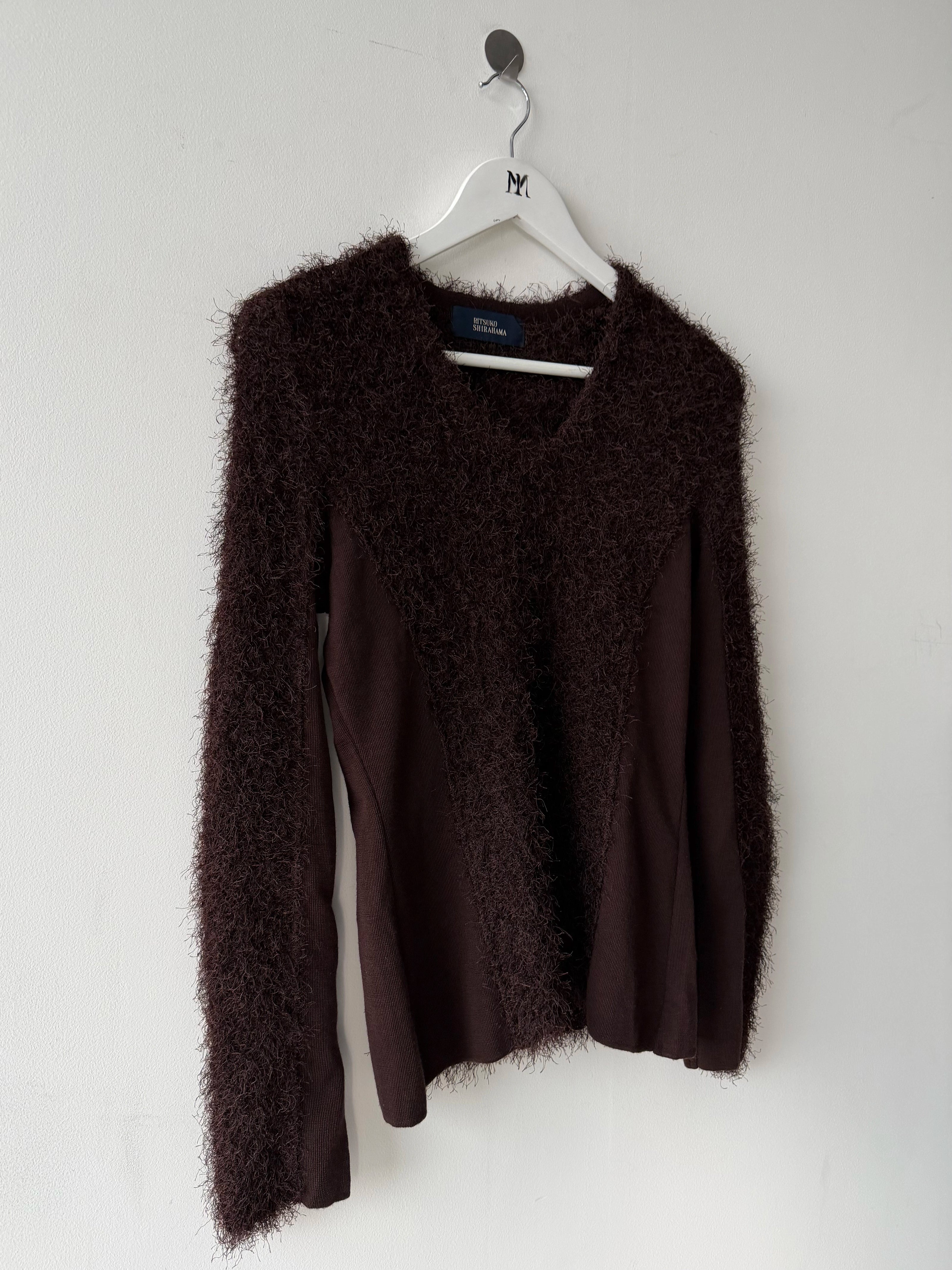 RITSUKO SHIRAHAMA - 1990s 2 PIECES SET WITH SHAGGY TOP