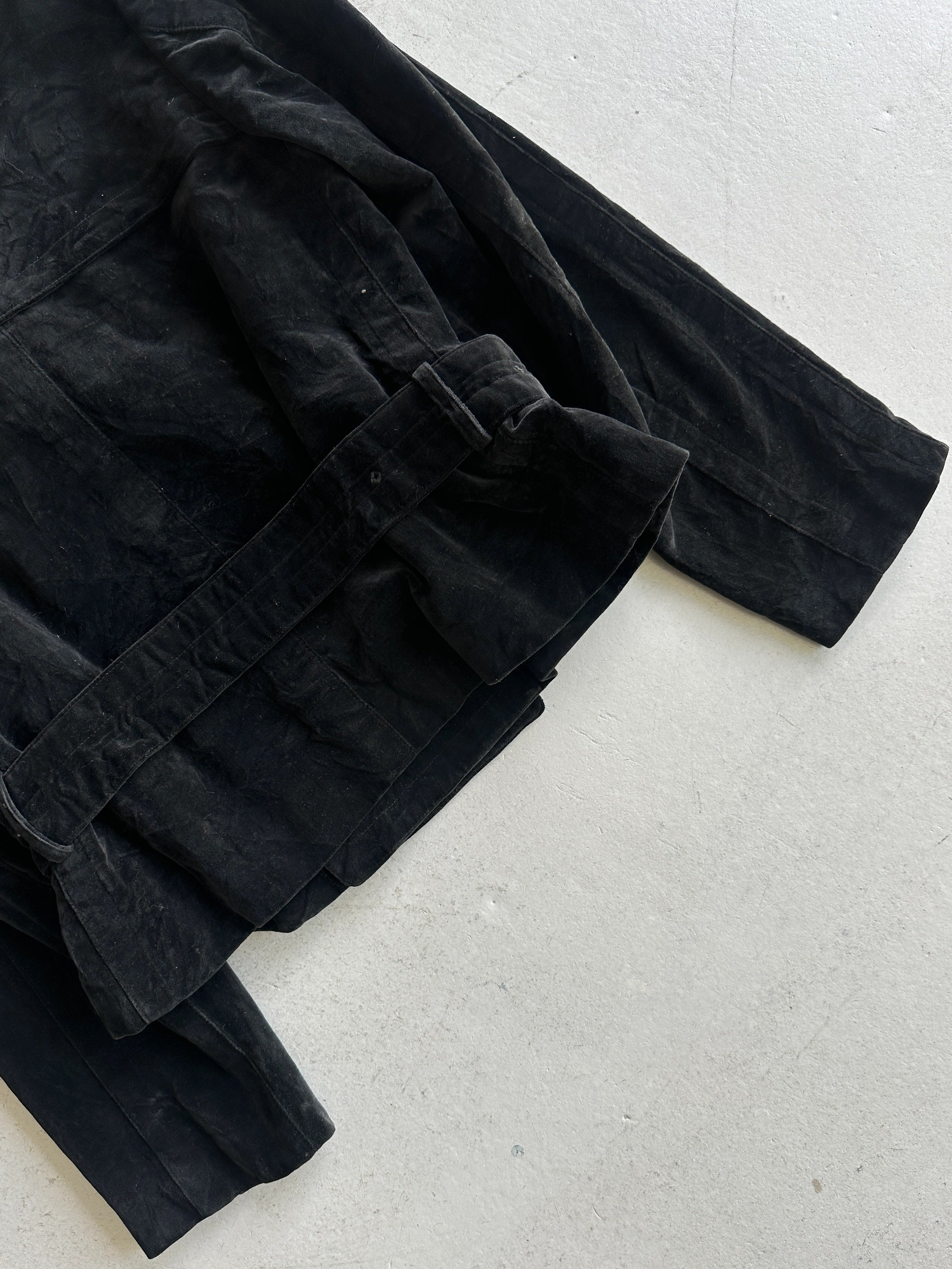 COMME DES GARÇONS - F/W 2001 DOUBLE BREASTED VELVET BELTED JACKET