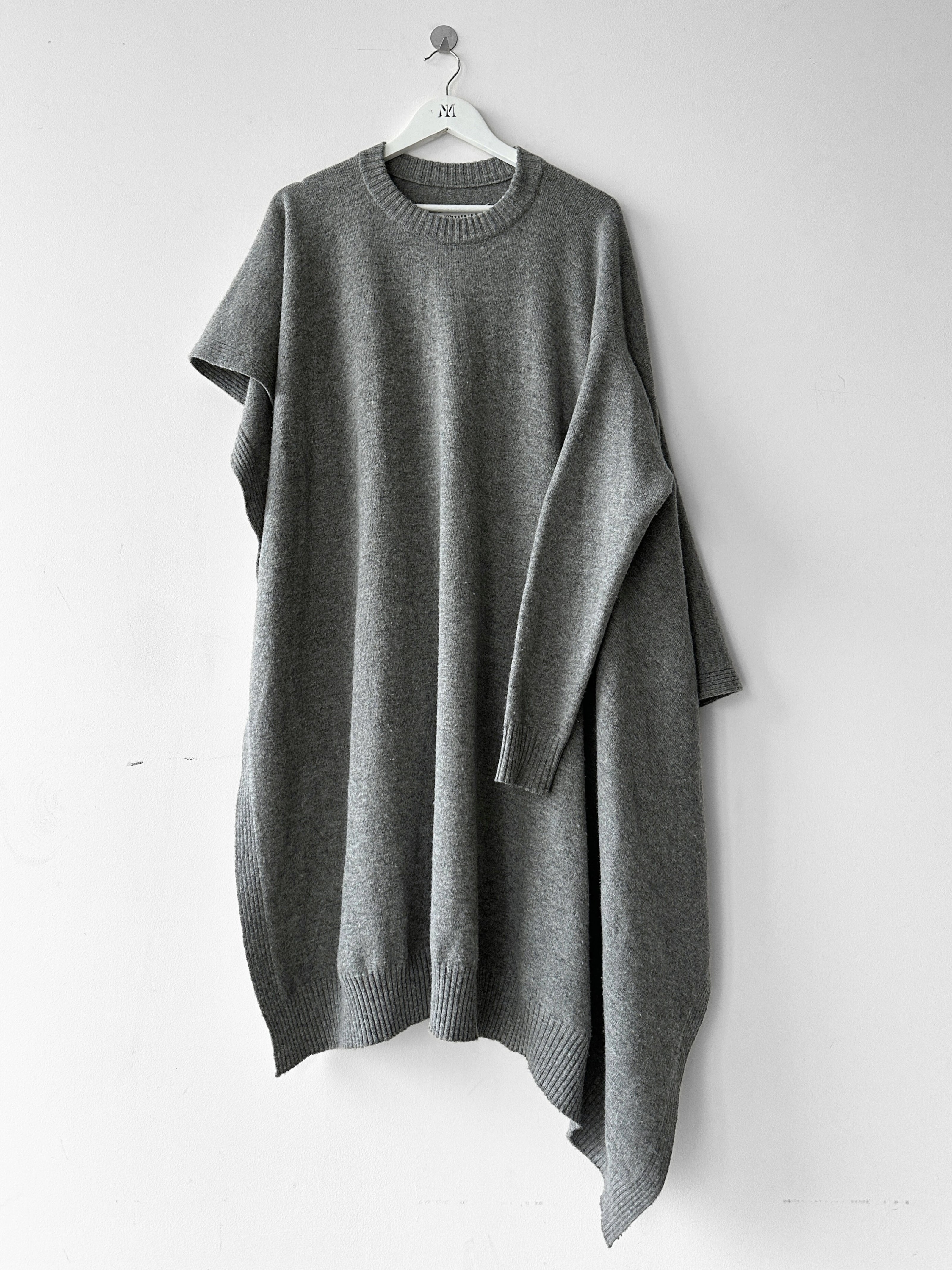 MAISON MARGIELA - F/W 2019 ASYMMETRIC PONCHO STYLE ONE SLEEVE KNIT JUMPER