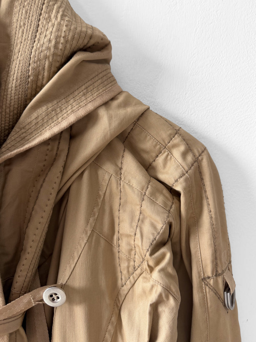 MARITHÉ + FRANÇOIS GIRBAUD - F/W 2008 RUCHED FRONT ADJUSTABLE WOOL JACKET