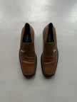 GUCCI - 1990s SQUARE TOE LEATHER LOAFERS