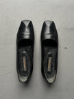 ISSEY MIYAKE - 1980s SCULPTURAL SQUARE TOE LOAFERS