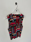 ISSEY MIYAKE - S/S 2007 COLOURFUL BILLIARDS PLEATED BUTTONED VEST TOP