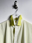 ISSEY MIYAKE - S/S 2014 LAYERED BLOUSE WITH CONTRASTING YELLOW INNERN LAYER