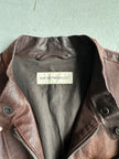 EMPORIO ARMANI - F/W 2005 BIKER LEATHER JACKET WITH SNAKESKIN DETAILS