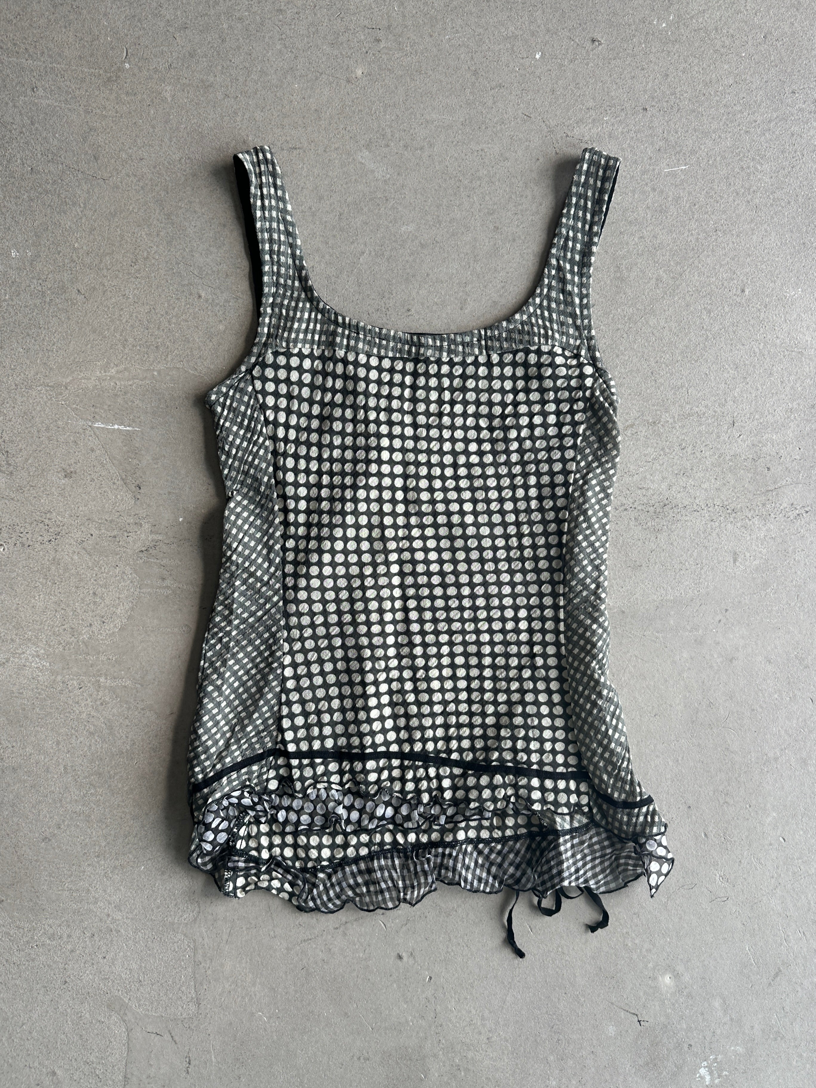 MARITHÉ FRANÇOIS GIRBAUD - 1980s POLKA DOTS VEST TOP