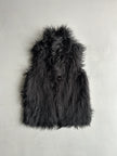 ARMANI JEANS - 2000s FAUX FUR OPEN GILET