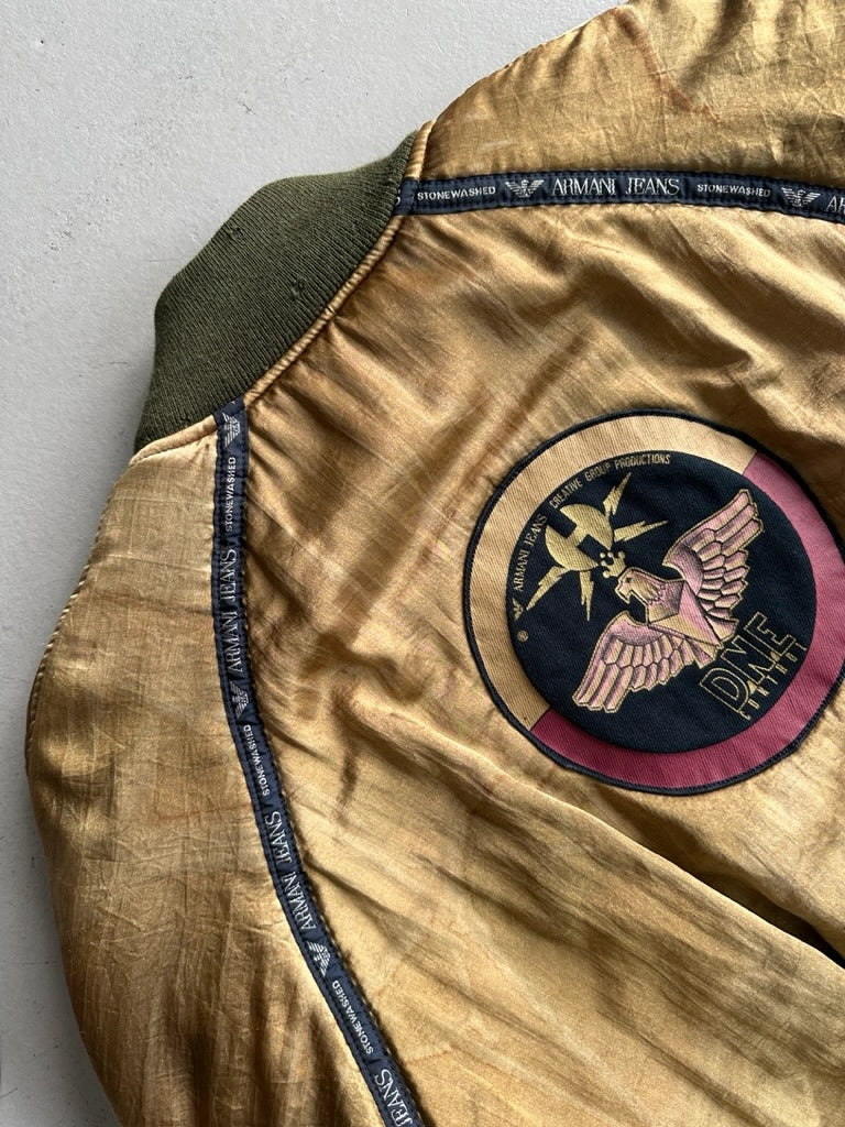 ARMANI JEANS - F/W 1988 STONE WASHED BOMBER JACKET