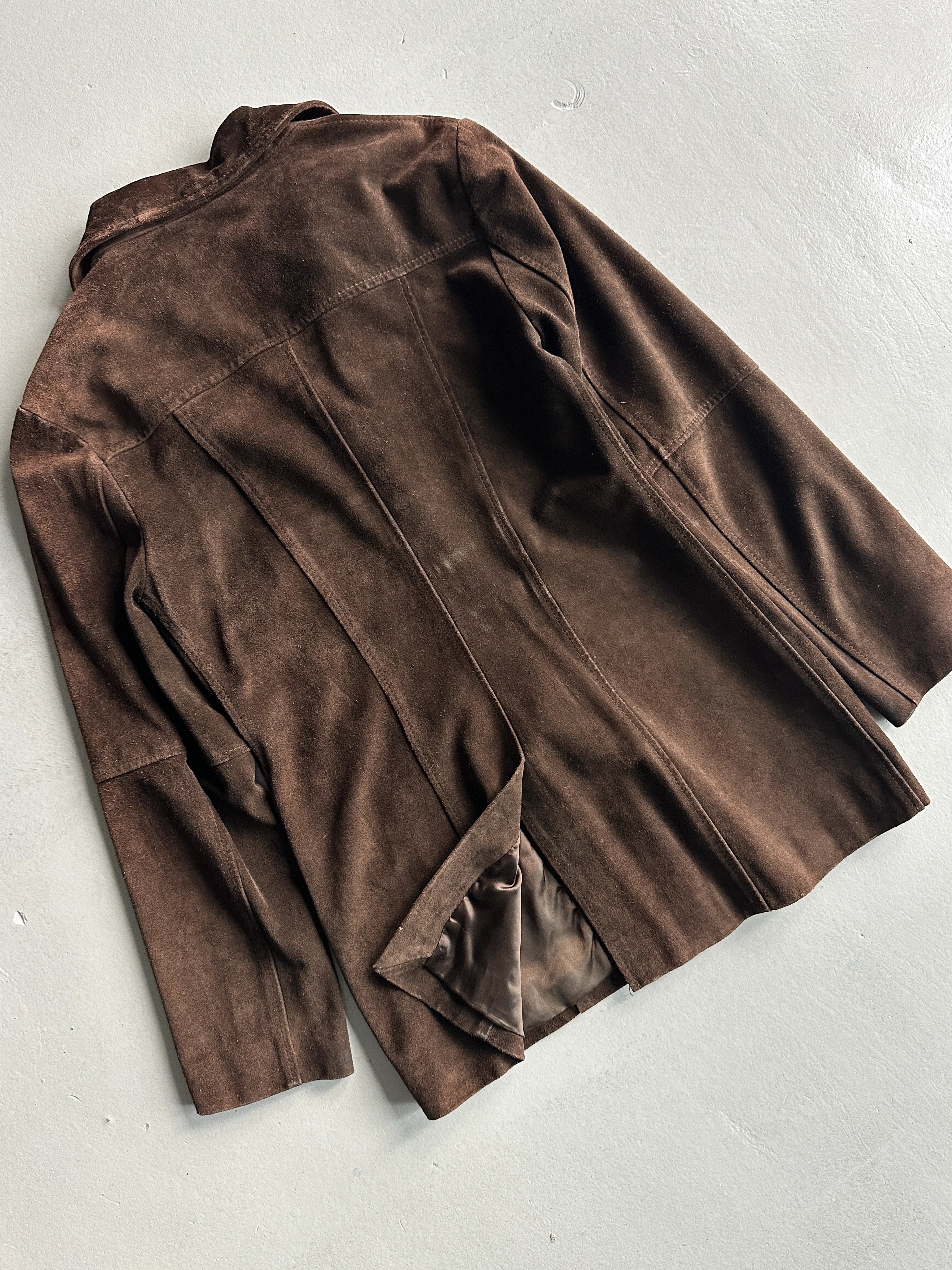 KATHARINE HAMNETT - 1990s STRAIGHT FIT SUEDE JACKET