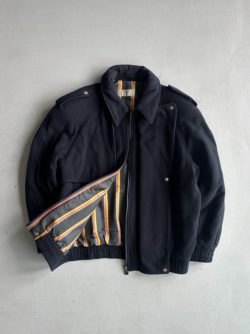 VALENTINO - 1980s WOOL AND CASHMERE BOMBER JACKET