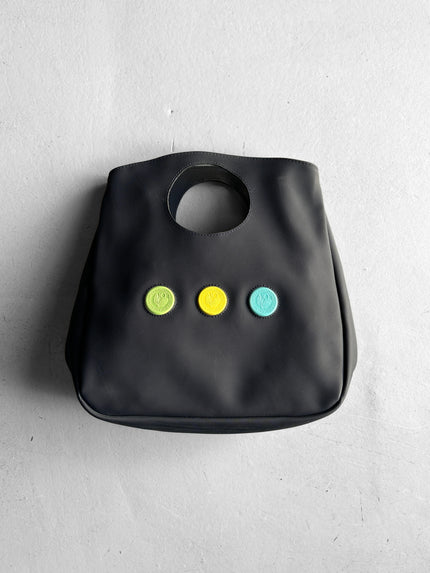 FENDISSIME - 1990s CUT OUT HANDLE TEXTURED HANDBAG