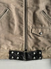 ANDREW MACKENZIE - 2000s STRAIGHT FIT JACKET WITH LEATHER COLLAR