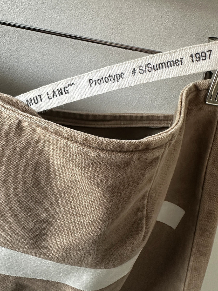 HELMUT LANG -  PROTOTYPE S/S 1997 REFLECTIVE TAPE SKIRT