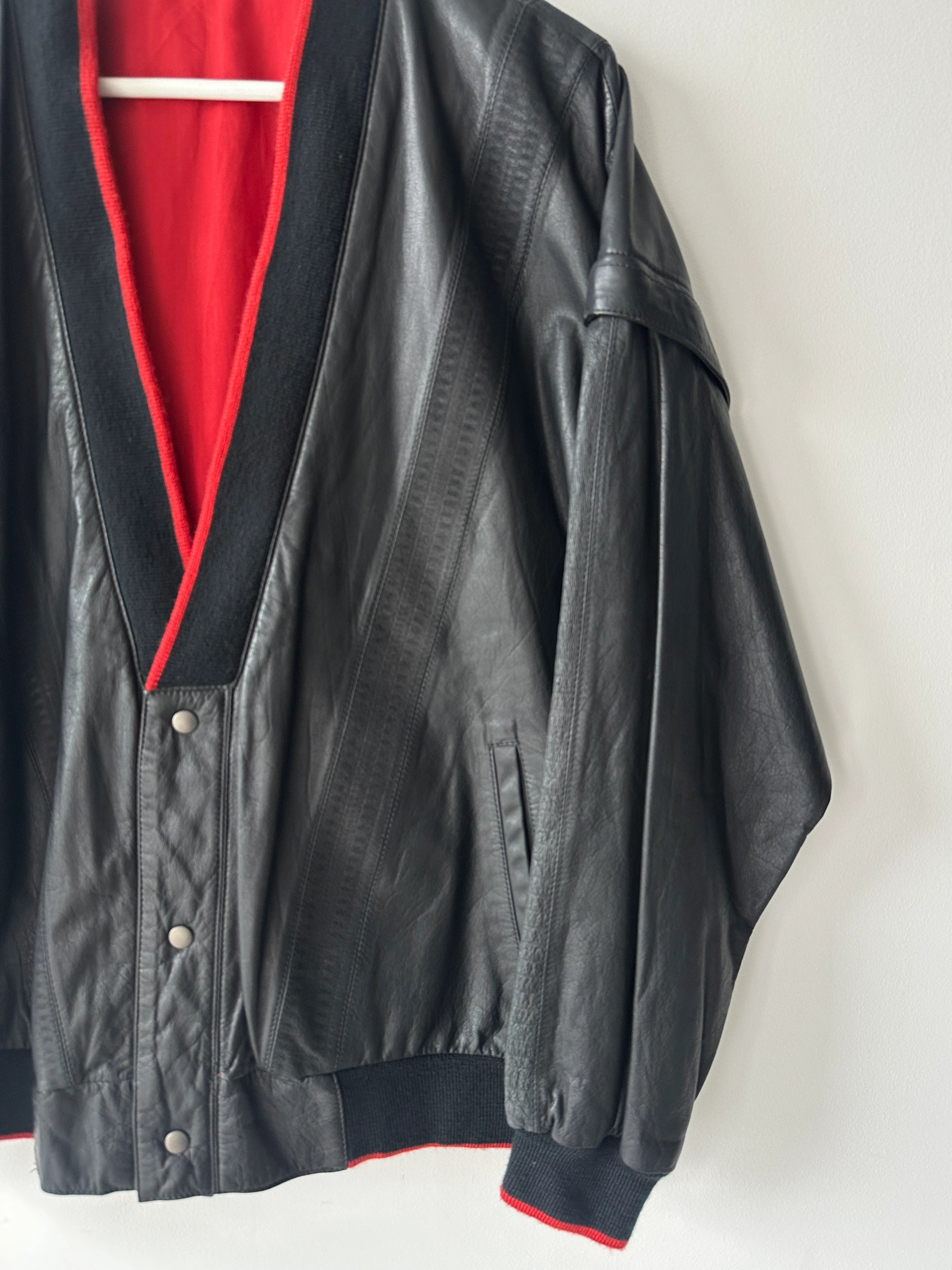 1990s 2 IN 1 BOXY FIT LEATHER JACKET GILET
