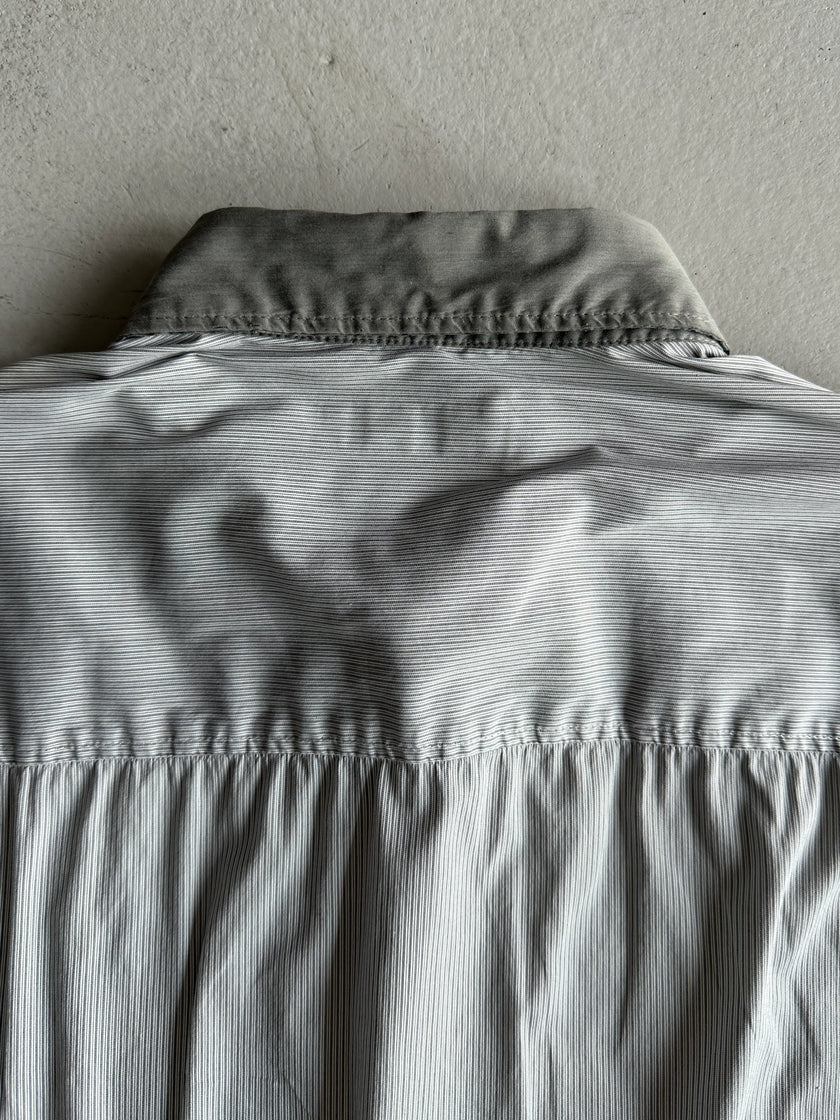 KENZO - 2000s CONTRASTING PANEL LONG SLEEVE SHIRT