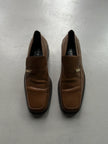 GUCCI - 1990s SQUARE TOE LEATHER LOAFERS