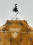 ISSEY MIYAKE - early 2000s POLKA DOT PLEATED BUTTONED BLOUSE