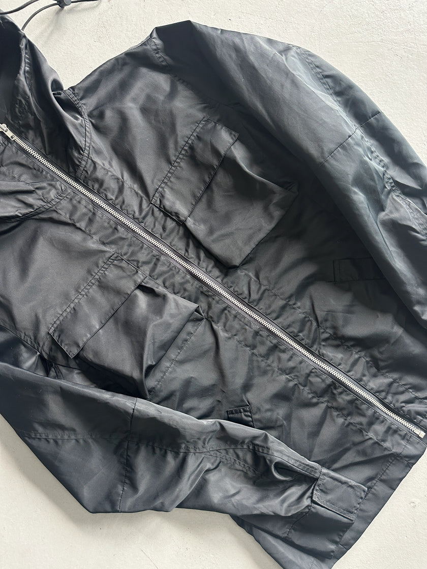 YOHJI YAMAMOTO D'URBAN A.A.R. - 1990s FOLDABLE WINDBREAKER JACKET WITH NINJA HOOD