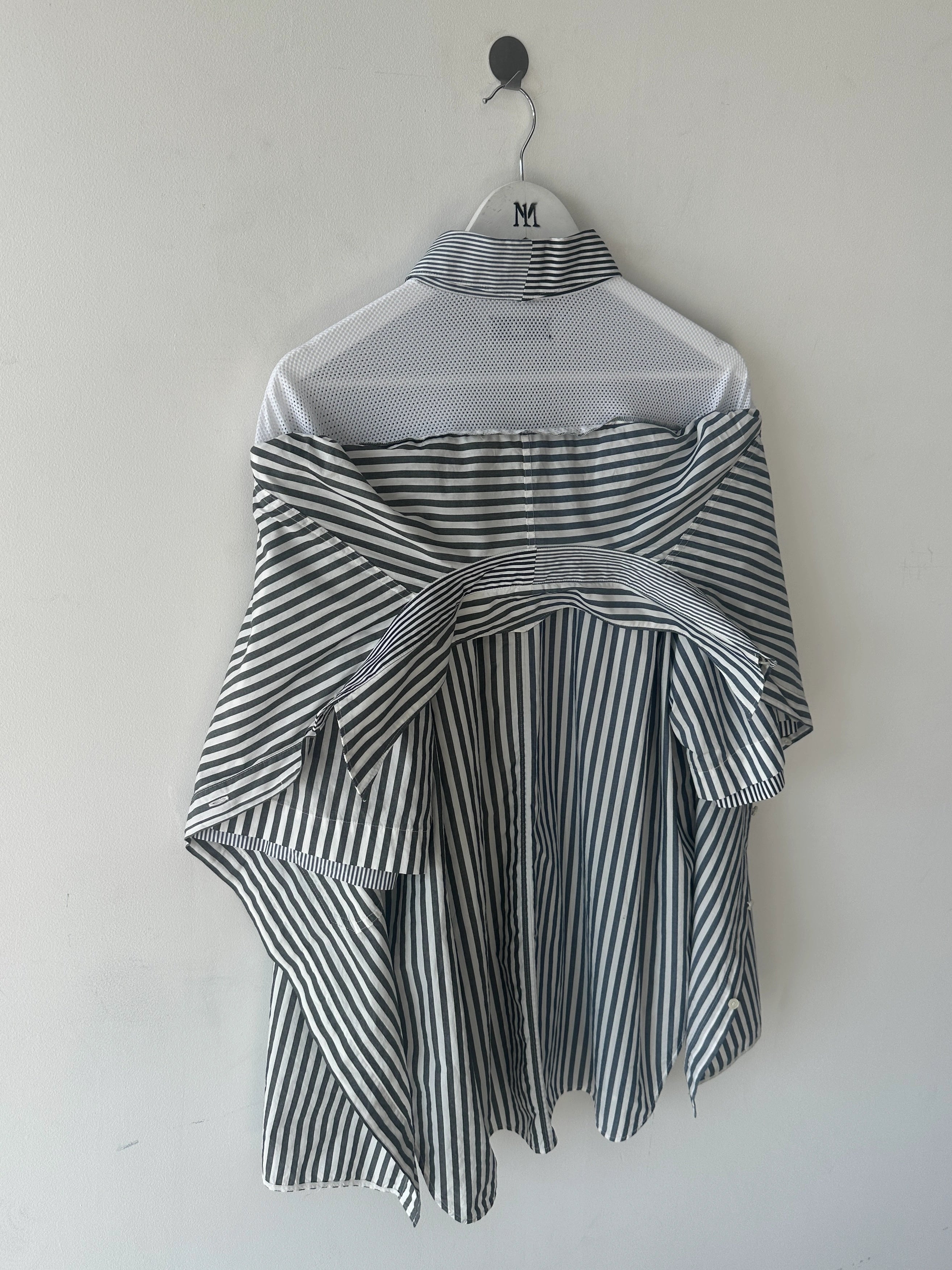 YOHJI YAMAMOTO Y'S - late 2000s DOUBLE LAYER SHORT SLEEVE SHIRT