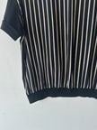ITALIAN LABEL 1980s BOXY FIT SILK POLO T-SHIRT