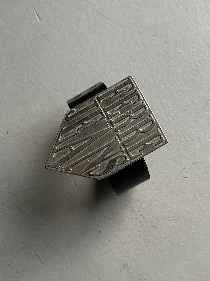 GIANFRANCO FERRÉ - 1990s OVERSIZED BUCKLE LEATHER BELT