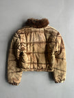 ARMANI JEANS - F/W 1988 CROPPED FIT JACKET WITH FUR COLLAR