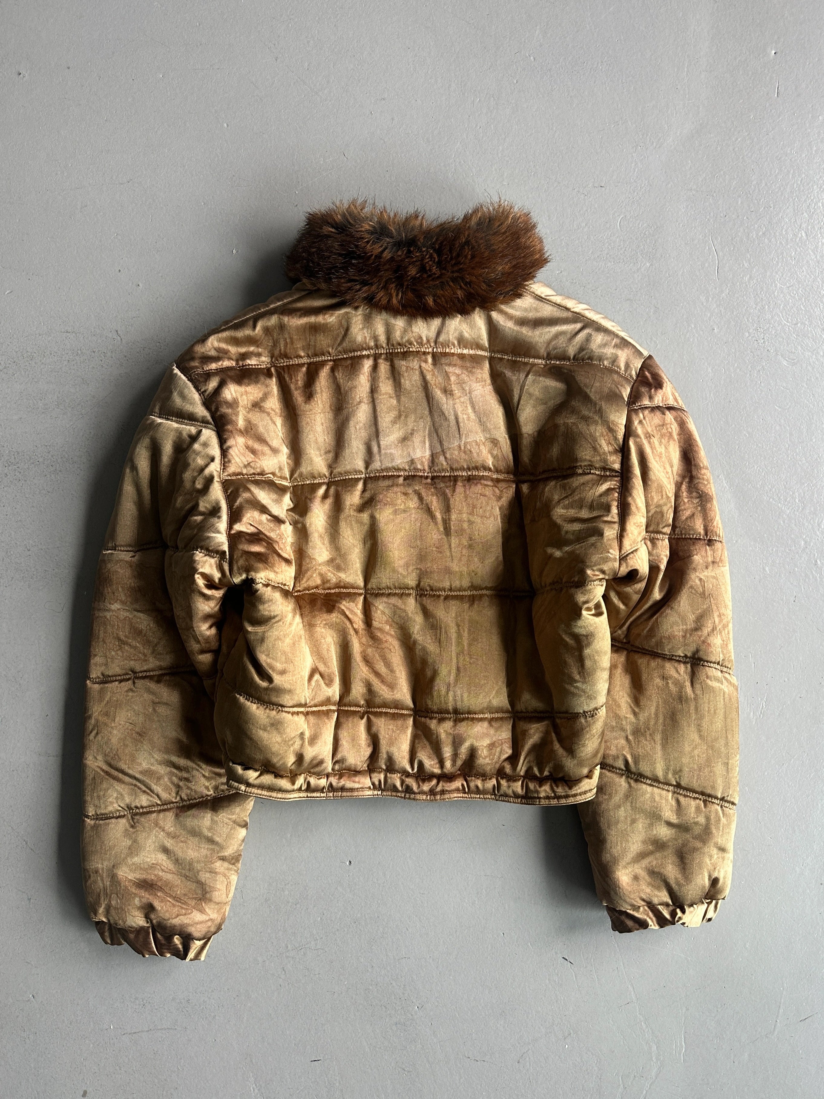 ARMANI JEANS - F/W 1988 CROPPED FIT JACKET WITH FUR COLLAR