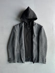DANIELE ALESSANDRINI - 2000s SLIM FIT BLAZER WITH REMOVABLE HOOD PANEL