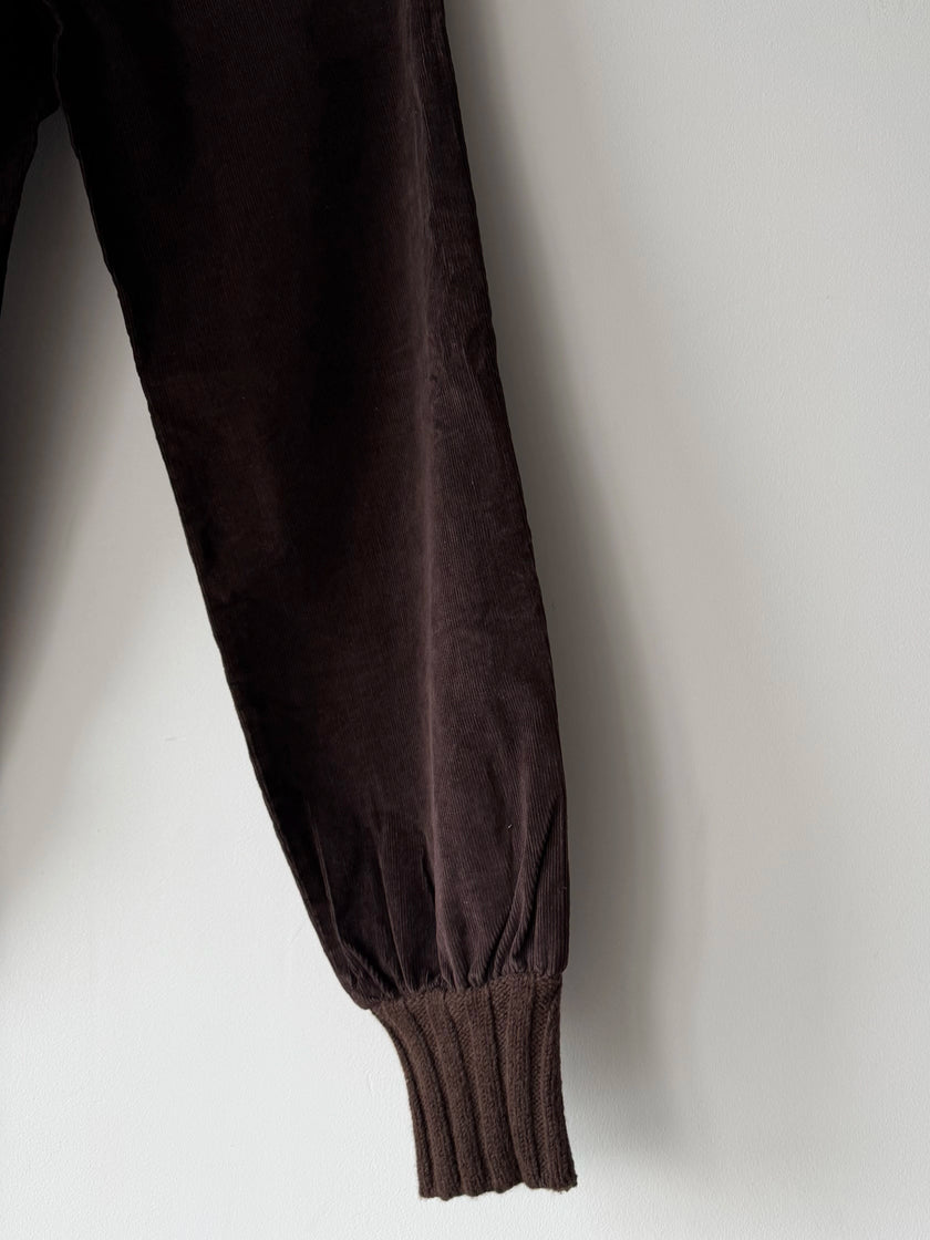 ICEBERG - early 2000s CORDUROY TROUSERS WITH KNIT CUFFS