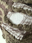 1990s OPEN WEAVE LONG SLEEVE KNIT TOP