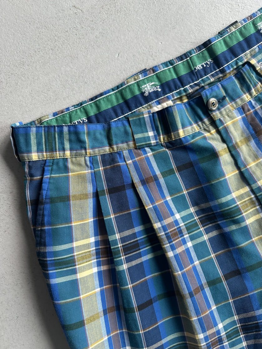BURBERRYS - 1990s FRONT PLEATS BERMUDA SHORTS