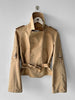 COSTUME NATIONAL - S/S 2007 CROP FIT BELTED TRENCH JACKET WITH BELL SLEEVES