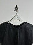 1980s LEATHER TOP WITH CONTRASTING FRONT