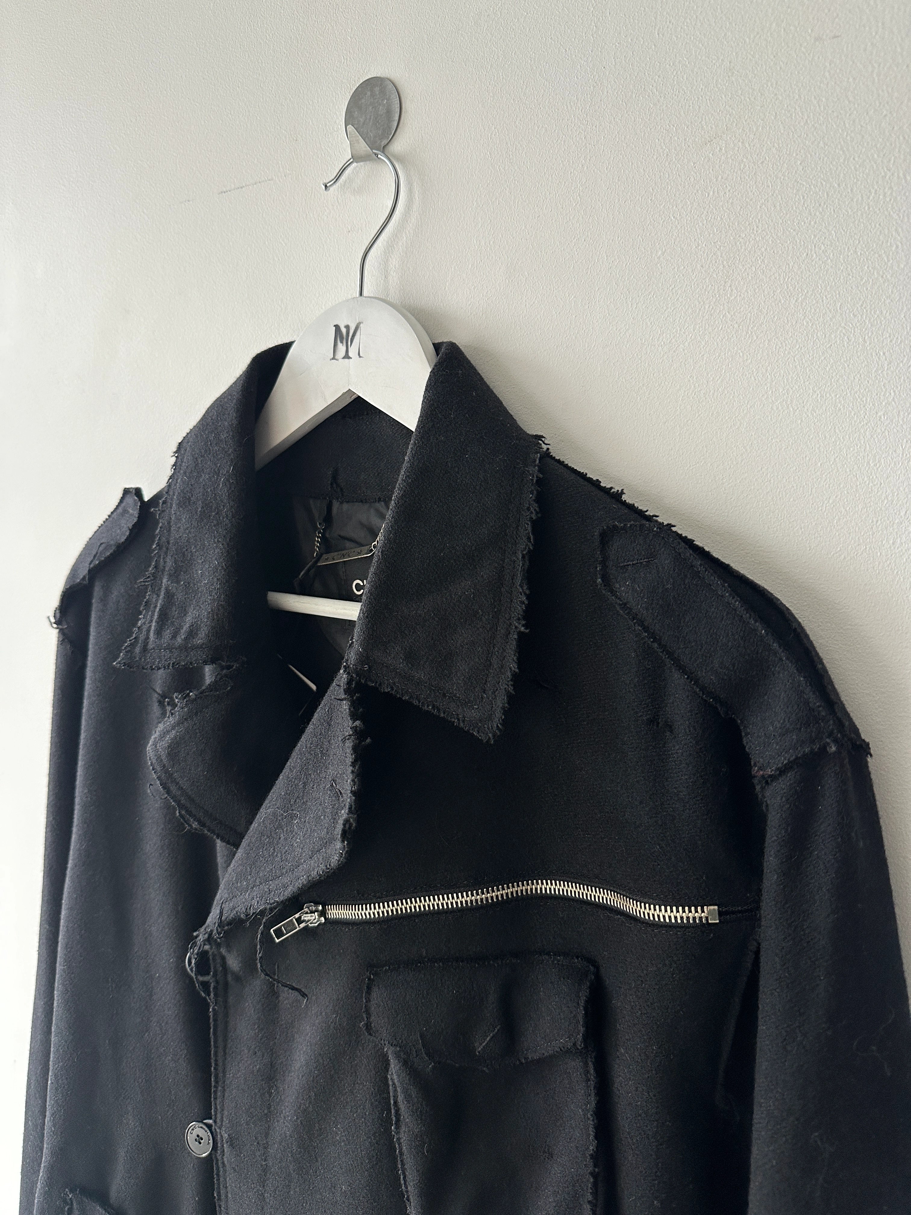 C'N'C COSTUME NATIONAL - F/W 2010 FRAYED EDGES WOOL JACKET