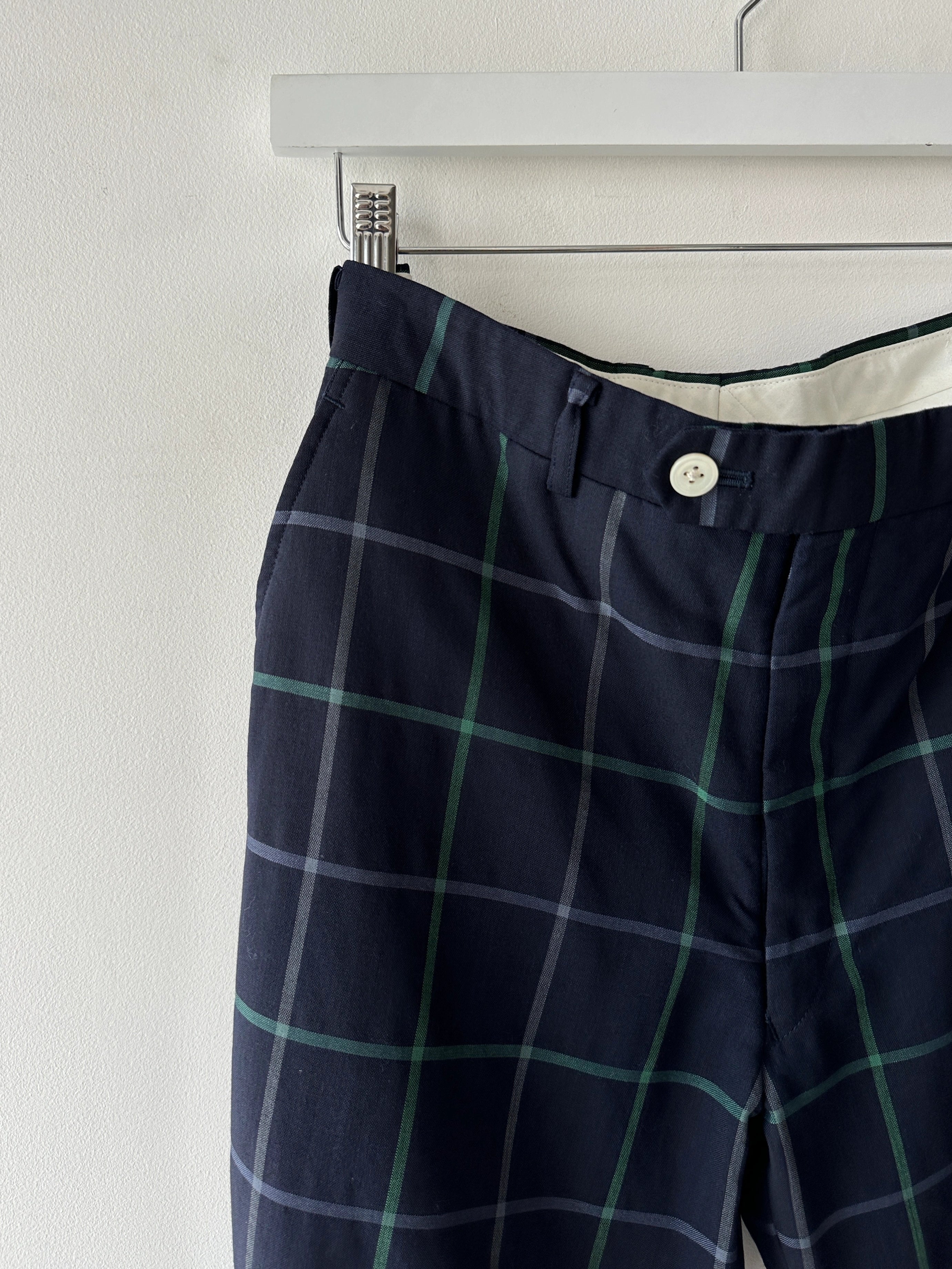 BURBERRYS - 1980s RELAXED FIT CHECKED TROUSERS