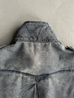 ARMANI JEANS - early 1990s WOOL LINING DENIM BOMBER JACKET